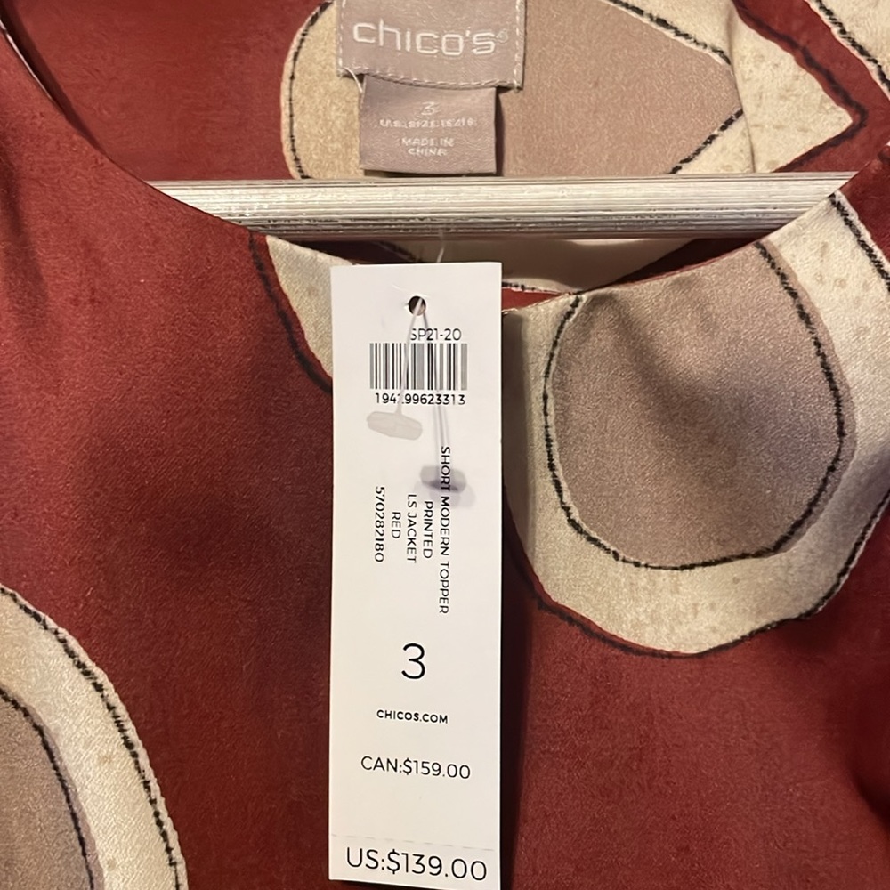 Chicos Printed Topper. - image 5